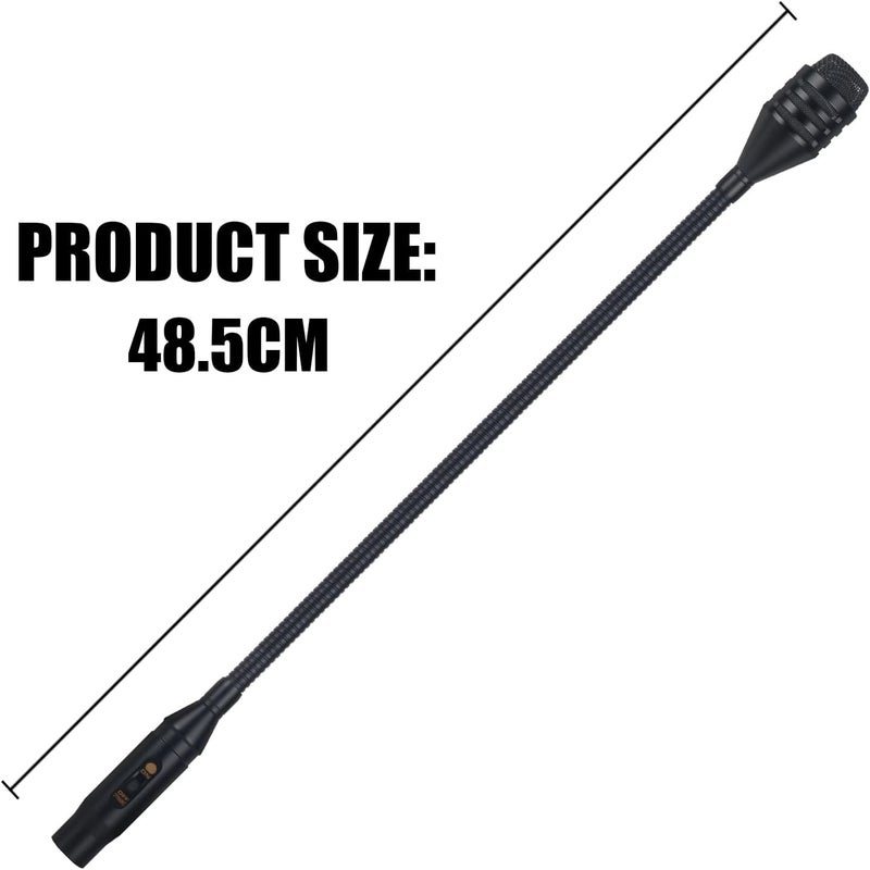 micfuns D2 Flexible Professional Dynamic bob Barker Microphone with switchgear for Video Conference, Singing, Karaoke DJ Mixer Dedicated Disc KTV Bar Gooseneck DJ Mic,3-pin XLR - Image 5